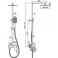 Душевая система  Gerhans K19114B - Превью изображения №2 — Интернет-магазин Time-Shop