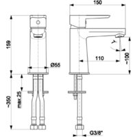 Смеситель KFA Narva 522281581 - Превью изображения №2 — Интернет-магазин Time-Shop
