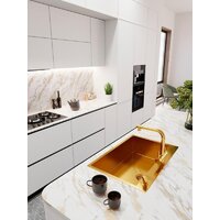 Кухонная мойка Emar EMB-125A PVD Nano Golden - Превью изображения №2 — Интернет-магазин Time-Shop