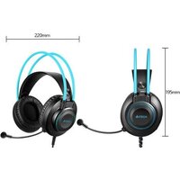 Наушники A4Tech Fstyler FH200i (черный/голубой) - Превью изображения №5 — Интернет-магазин Time-Shop