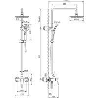 Душевая система  Aquatek Бетта AQ2160MB (черный матовый) - Превью изображения №9 — Интернет-магазин Time-Shop