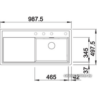 Кухонная мойка Blanco Zenar XL 6 S-F (белый, левая, с клапаном-автоматом) - Превью изображения №4 — Интернет-магазин Time-Shop