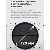 Кухонная вытяжка MAUNFELD Tower C 50 (нержавеющая сталь) - Превью изображения №18 — Интернет-магазин Time-Shop