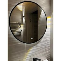 Зеркало с подсветкой  EMZE 80 LED.UV.80.80.CHE.AF.4K (черный с УФ-окантовкой и подсветкой) - Превью изображения №9 — Интернет-магазин Time-Shop