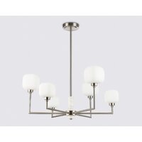 Подвесная люстра Ambrella light LH53001/6 SN/FR (сатин никель/белый матовый) - Превью изображения №4 — Интернет-магазин Time-Shop