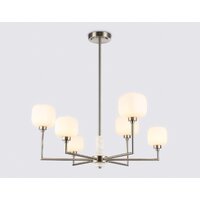 Подвесная люстра Ambrella light LH53001/6 SN/FR (сатин никель/белый матовый) - Превью изображения №2 — Интернет-магазин Time-Shop