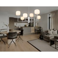 Подвесная люстра Ambrella light LH53001/6 SN/FR (сатин никель/белый матовый) - Превью изображения №8 — Интернет-магазин Time-Shop