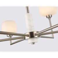 Подвесная люстра Ambrella light LH53001/6 SN/FR (сатин никель/белый матовый) - Превью изображения №5 — Интернет-магазин Time-Shop