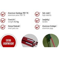 Треккинговая палатка High Peak Falcon 3 LW (Pesto/красный) - Превью изображения №5 — Интернет-магазин Time-Shop