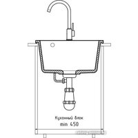 Кухонная мойка GranFest Urban GF-UR-644 (песочный) - Превью изображения №3 — Интернет-магазин Time-Shop