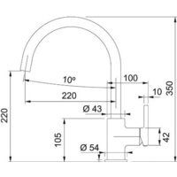 Смеситель Franke Lina XL 115.0626.022 (серый) - Превью изображения №2 — Интернет-магазин Time-Shop