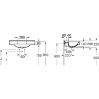 Умывальник Roca Carmen 3270A0000 - Превью изображения №4 — Интернет-магазин Time-Shop