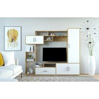 Стенка Горизонт Пекин (крафт золотой-белый) - Превью изображения №2 — Интернет-магазин Time-Shop