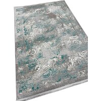 Radjab Carpet Афина Прямоугольник 9009A 12814RK (3x5, Grey/Green)