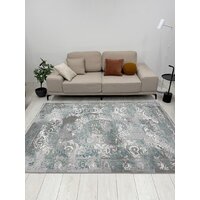 Ковер для жилой комнаты Radjab Carpet Афина Прямоугольник 9009A 12814RK (3x5, Grey/Green) - Превью изображения №5 — Интернет-магазин Time-Shop
