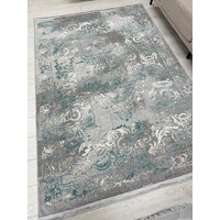 Ковер для жилой комнаты Radjab Carpet Афина Прямоугольник 9009A 12814RK (3x5, Grey/Green) - Превью изображения №3 — Интернет-магазин Time-Shop