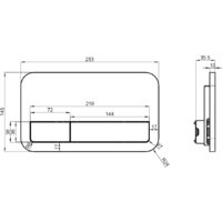 Панель смыва Villeroy & Boch ViConnect 922490AN (черный мат) - Превью изображения №2 — Интернет-магазин Time-Shop