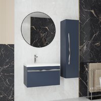  Lauter Шкаф-полупенал Навесной Eva (гранатовый полуматовый, ручка из матовой стали) - Превью изображения №4 — Интернет-магазин Time-Shop