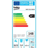 Стиральная машина BEKO WRS 5512 BWW - Превью изображения №3 — Интернет-магазин Time-Shop