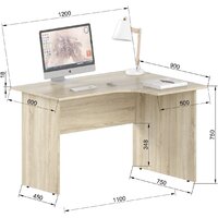 Стол Славянская столица С-1-12П (дуб сонома) - Превью изображения №2 — Интернет-магазин Time-Shop