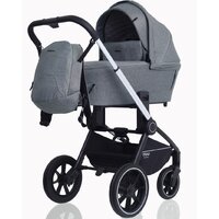 Универсальная коляска Rant MOWbaby Zoom PU (2 в 1, silver grey) - Превью изображения №2 — Интернет-магазин Time-Shop