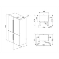 Четырёхдверный холодильник Smeg FQ60BDE - Превью изображения №3 — Интернет-магазин Time-Shop
