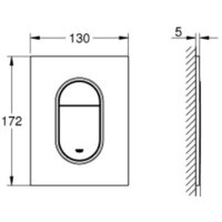 Панель смыва Grohe Arena Cosmopolitan S 37624000 (хром) - Превью изображения №2 — Интернет-магазин Time-Shop