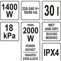 Пылесос Yato YT-85701 - Превью изображения №5 — Интернет-магазин Time-Shop