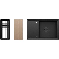 Кухонная мойка Kernau KGS Y 6078 1B1D Black Metallic - Превью изображения №1 — Интернет-магазин Time-Shop