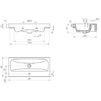 Умывальник Cersanit Moduo 80 Slim P-UM-MOD80SL/1 + 63063 - Превью изображения №5 — Интернет-магазин Time-Shop