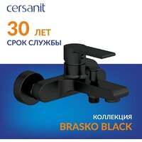 Ванна Cersanit Virgo 170x75 с ножками со смесителем Brasko Black однорычаж. (с сифоном Prime) - Превью изображения №10 — Интернет-магазин Time-Shop