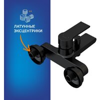 Ванна Cersanit Virgo 170x75 с ножками со смесителем Brasko Black однорычаж. (с сифоном Prime) - Превью изображения №15 — Интернет-магазин Time-Shop