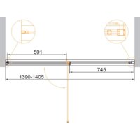 Душевая дверь Cezares URBAN-B-12-140-C-NERO - Превью изображения №7 — Интернет-магазин Time-Shop