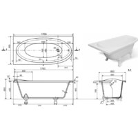 Ванна Эстет Венеция 170x80 (левая) - Превью изображения №4 — Интернет-магазин Time-Shop