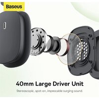 Наушники Baseus Bowie H1 (темно-серый) - Превью изображения №7 — Интернет-магазин Time-Shop