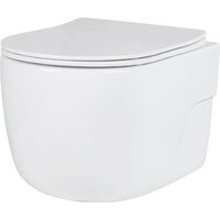 Унитаз подвесной Roxen Porto One Rimless 6 в 1 StounFix Dual Fresh 607036 (кнопка: матовая) - Превью изображения №5 — Интернет-магазин Time-Shop