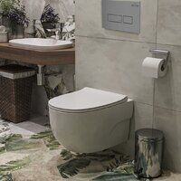 Унитаз подвесной Roxen Porto One Rimless 6 в 1 StounFix Dual Fresh 607036 (кнопка: матовая) - Превью изображения №13 — Интернет-магазин Time-Shop