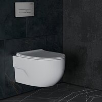 Унитаз подвесной Roxen Porto One Rimless 6 в 1 StounFix Dual Fresh 607036 (кнопка: матовая) - Превью изображения №10 — Интернет-магазин Time-Shop