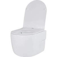 Унитаз подвесной Roxen Porto One Rimless 6 в 1 StounFix Dual Fresh 607036 (кнопка: матовая) - Превью изображения №6 — Интернет-магазин Time-Shop