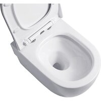 Унитаз подвесной Roxen Porto One Rimless 6 в 1 StounFix Dual Fresh 607036 (кнопка: матовая) - Превью изображения №8 — Интернет-магазин Time-Shop