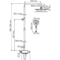 Душевая система  Wasserkraft A113.069.127.CH Thermo - Превью изображения №3 — Интернет-магазин Time-Shop
