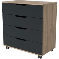 Детский комод Incanto Юг с органайзером 800/4 PK-0077/5/kЛ (дуб/графит) - Превью изображения №3 — Интернет-магазин Time-Shop