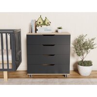 Детский комод Incanto Юг с органайзером 800/4 PK-0077/5/kЛ (дуб/графит) - Превью изображения №7 — Интернет-магазин Time-Shop