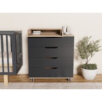Детский комод Incanto Юг с органайзером 800/4 PK-0077/5/kЛ (дуб/графит) - Превью изображения №8 — Интернет-магазин Time-Shop