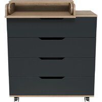 Детский комод Incanto Юг с органайзером 800/4 PK-0077/5/kЛ (дуб/графит) - Превью изображения №2 — Интернет-магазин Time-Shop