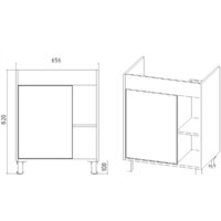  Viant Тумба под умывальник Бостон Como 70 VBOS70CO-T1ST - Превью изображения №4 — Интернет-магазин Time-Shop