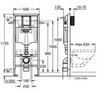 Инсталляция для унитаза Grohe Rapid SL [38528001] - Превью изображения №2 — Интернет-магазин Time-Shop
