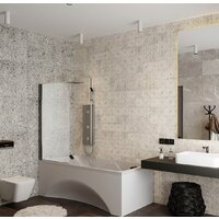 Стеклянная шторка для ванны Roxen Brimen 52010-80B 80х140 - Превью изображения №5 — Интернет-магазин Time-Shop