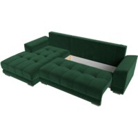 Угловой диван Лига диванов НордСтар левый 121108L (велюр зеленый/подушки велюр зеленый) - Превью изображения №6 — Интернет-магазин Time-Shop