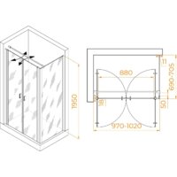 Душевой уголок RGW PA-144 (PA-104+Z-050-2+O-104) 060814407-011 100x70 (хром/прозрачное стекло) - Превью изображения №2 — Интернет-магазин Time-Shop